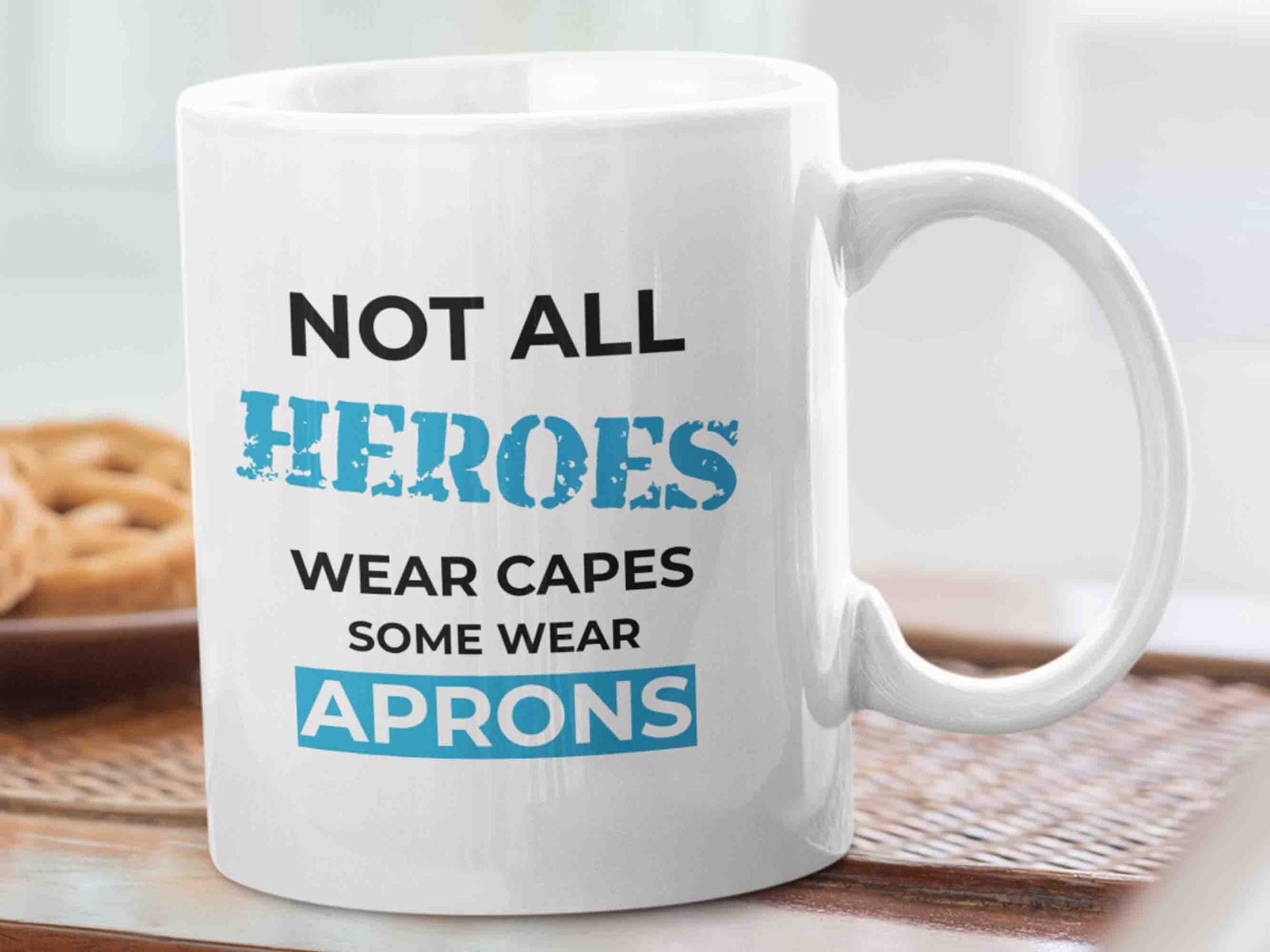 Start your day off with a reminder of the dedication and craftsmanship of Freemasons with the "Not all heroes wear capes, some wear aprons" Masonic mug. This 11oz ceramic mug features a bold font design with the phrase "Not all heroes wear capes, some wear aprons" paying homage to the principles and values of the Freemason brotherhood. Perfect for sipping your morning coffee or tea while reflecting on the important role of Freemasons in society.